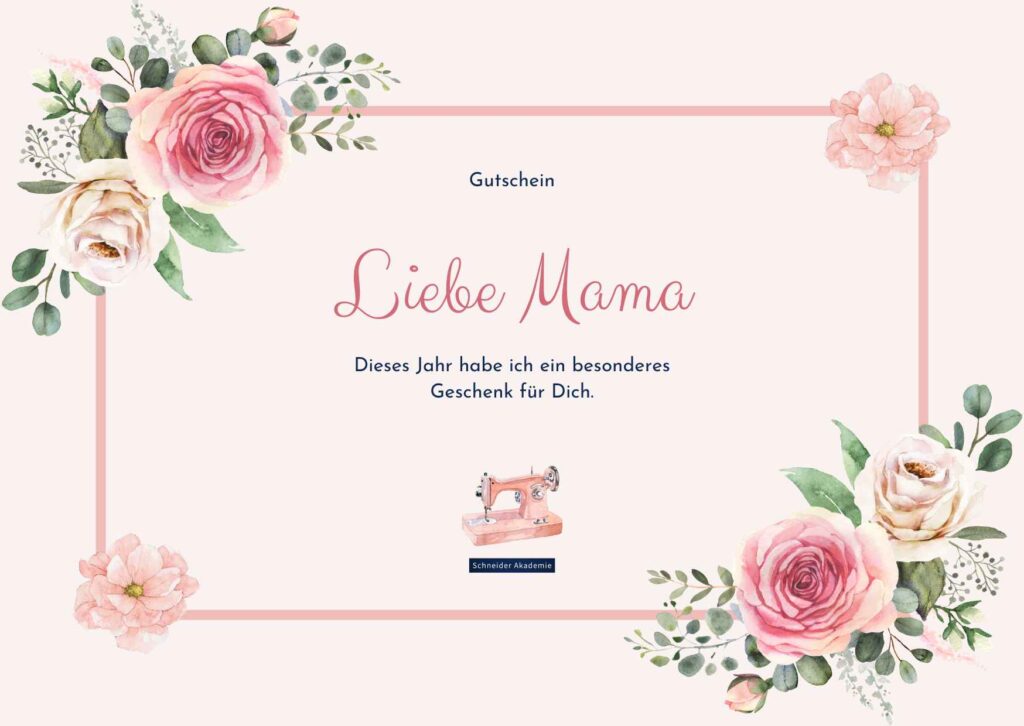 Liebe Mama, dieses Jahr habe ich ein schönes Geschenk für dich