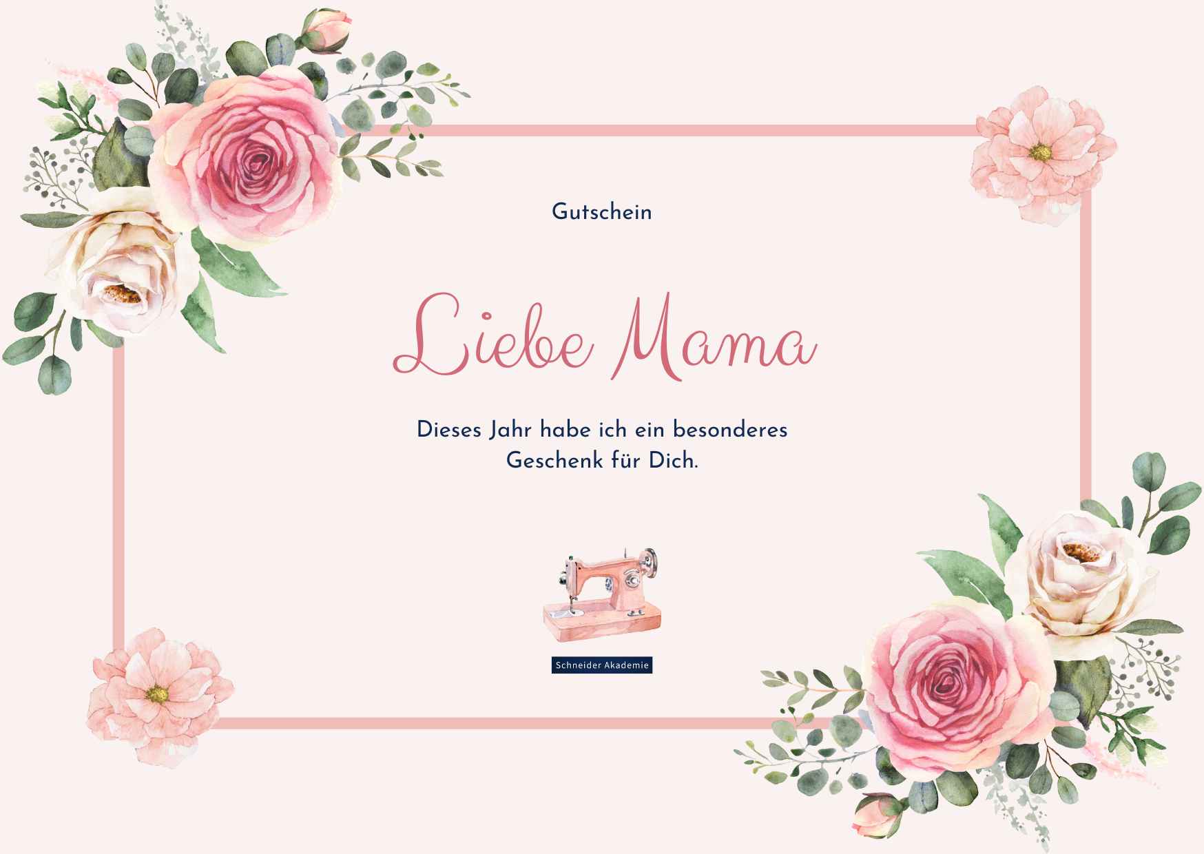 Liebe Mama, dieses Jahr habe ich ein schönes Geschenk für dich